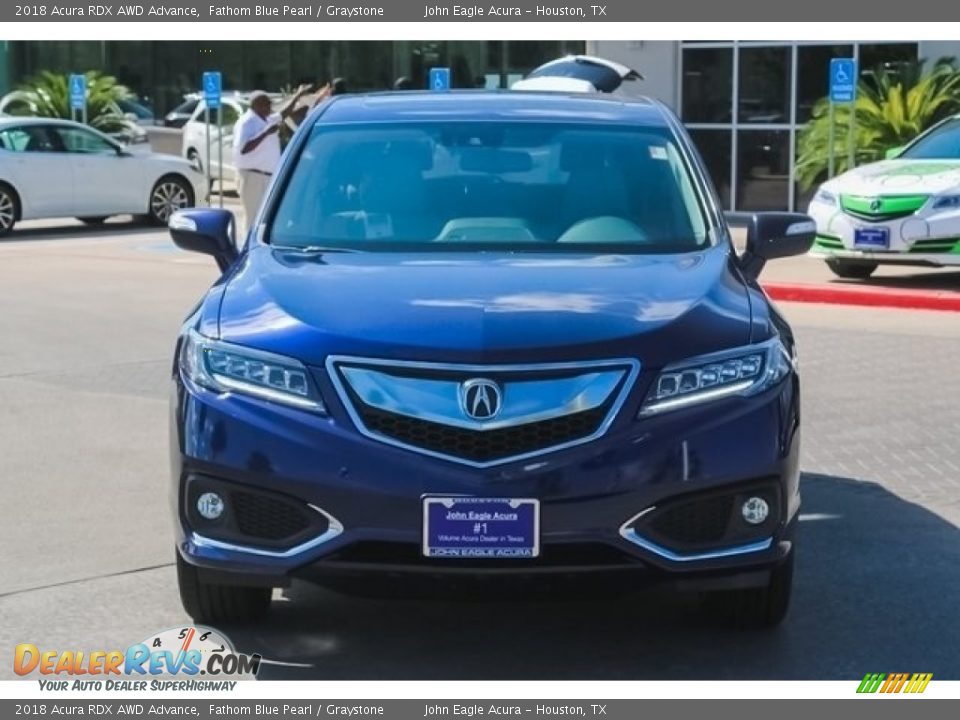 2018 Acura RDX AWD Advance Fathom Blue Pearl / Graystone Photo #2
