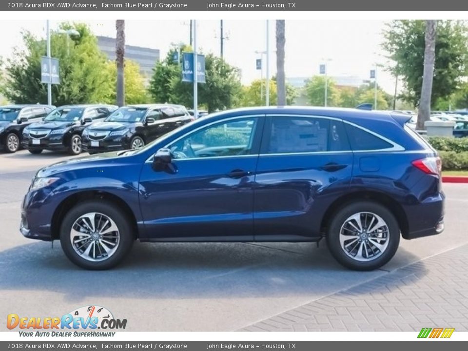 Fathom Blue Pearl 2018 Acura RDX AWD Advance Photo #4