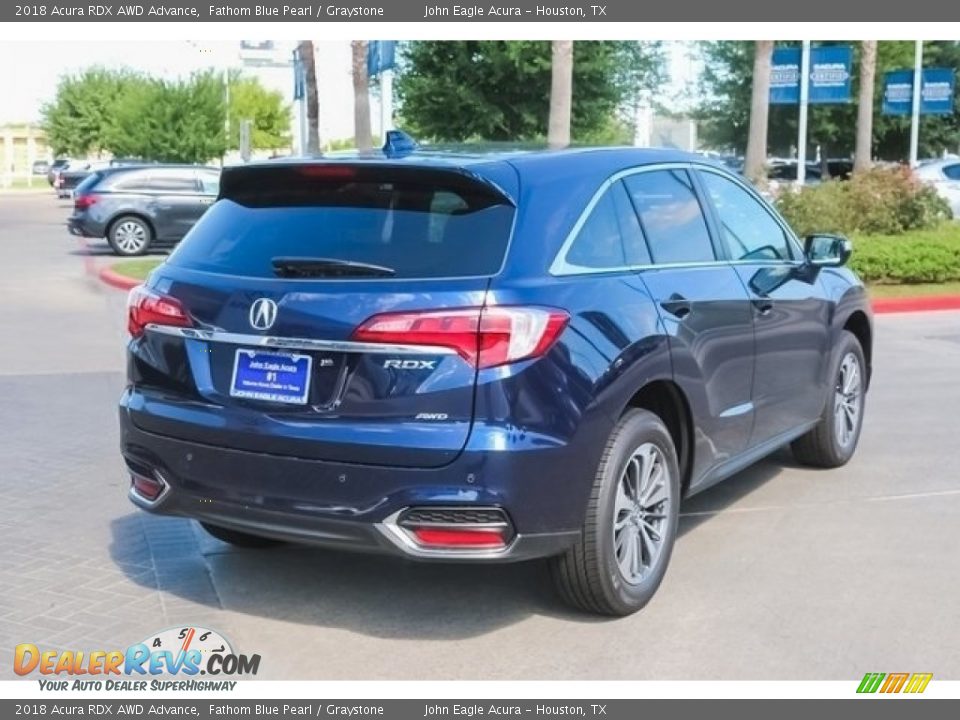 2018 Acura RDX AWD Advance Fathom Blue Pearl / Graystone Photo #7