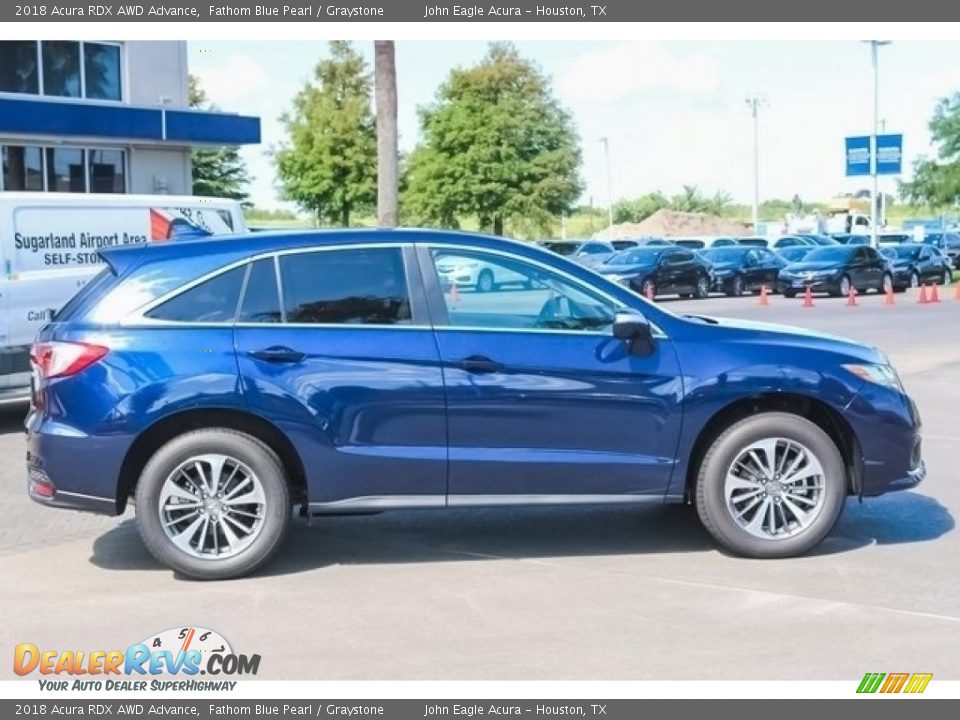 2018 Acura RDX AWD Advance Fathom Blue Pearl / Graystone Photo #8