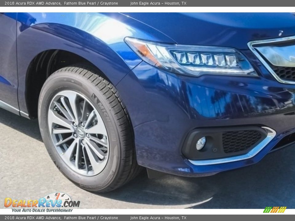 2018 Acura RDX AWD Advance Fathom Blue Pearl / Graystone Photo #10
