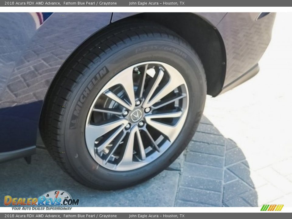 2018 Acura RDX AWD Advance Fathom Blue Pearl / Graystone Photo #13