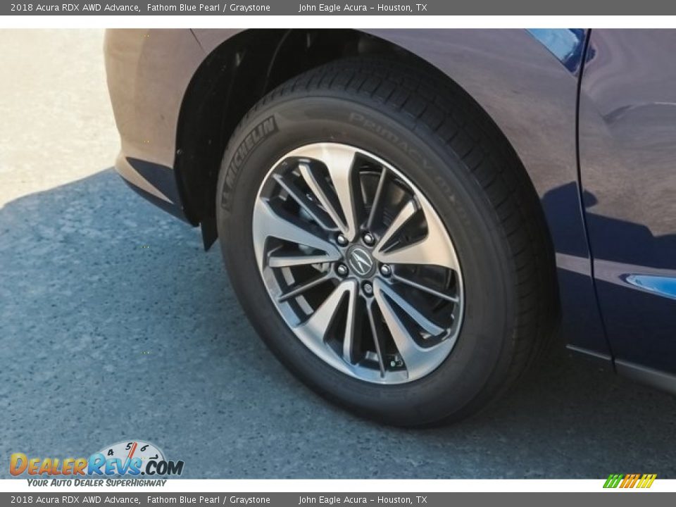 2018 Acura RDX AWD Advance Fathom Blue Pearl / Graystone Photo #14