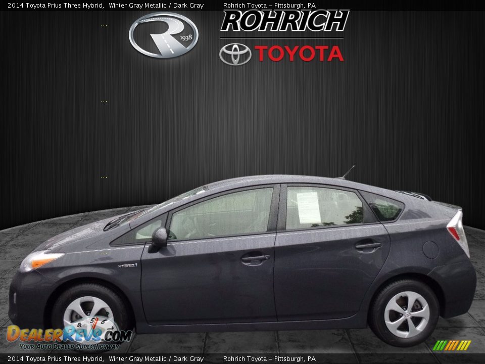 2014 Toyota Prius Three Hybrid Winter Gray Metallic / Dark Gray Photo #4