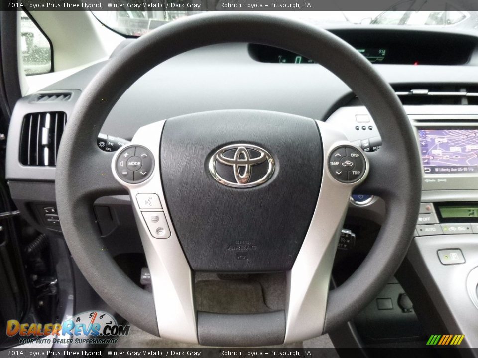 2014 Toyota Prius Three Hybrid Winter Gray Metallic / Dark Gray Photo #20