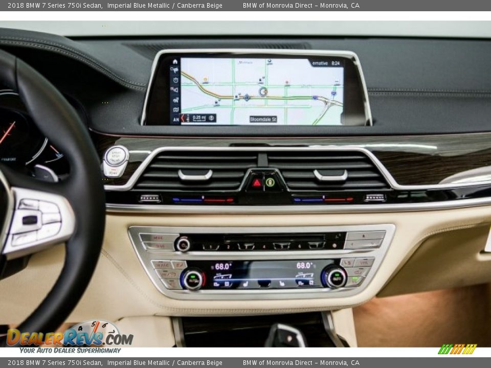 2018 BMW 7 Series 750i Sedan Imperial Blue Metallic / Canberra Beige Photo #6
