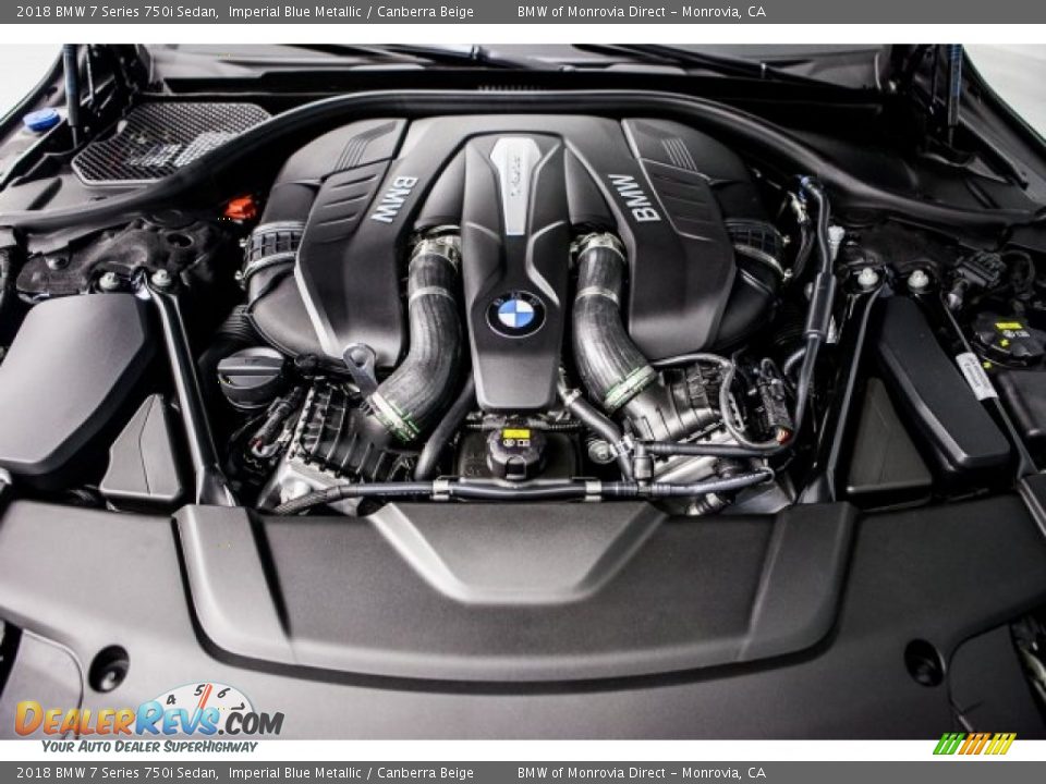 2018 BMW 7 Series 750i Sedan Imperial Blue Metallic / Canberra Beige Photo #8