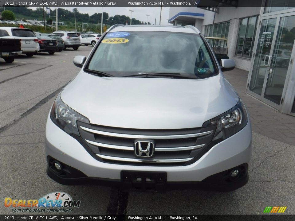 2013 Honda CR-V EX-L AWD Alabaster Silver Metallic / Gray Photo #5