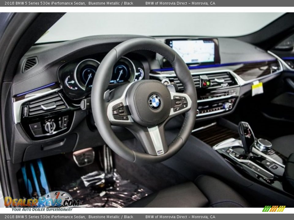 2018 BMW 5 Series 530e iPerfomance Sedan Bluestone Metallic / Black Photo #5