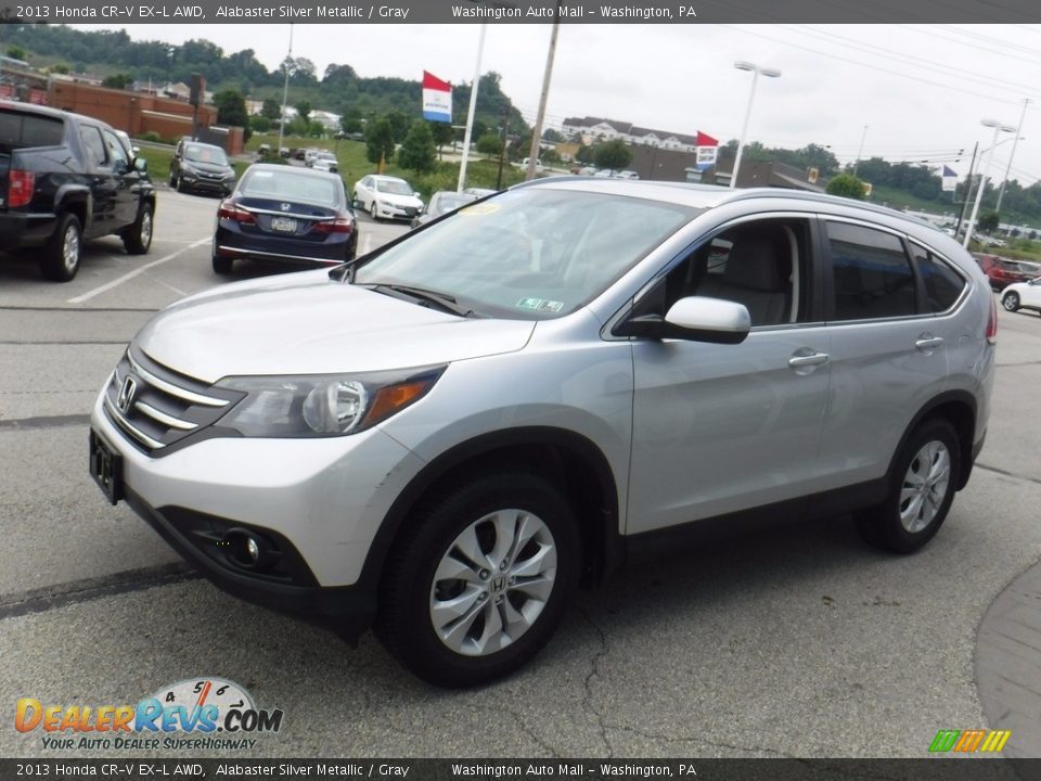 2013 Honda CR-V EX-L AWD Alabaster Silver Metallic / Gray Photo #6