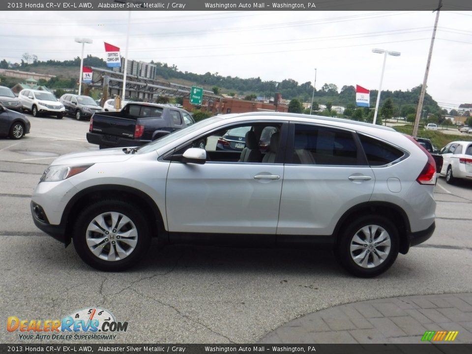 2013 Honda CR-V EX-L AWD Alabaster Silver Metallic / Gray Photo #7