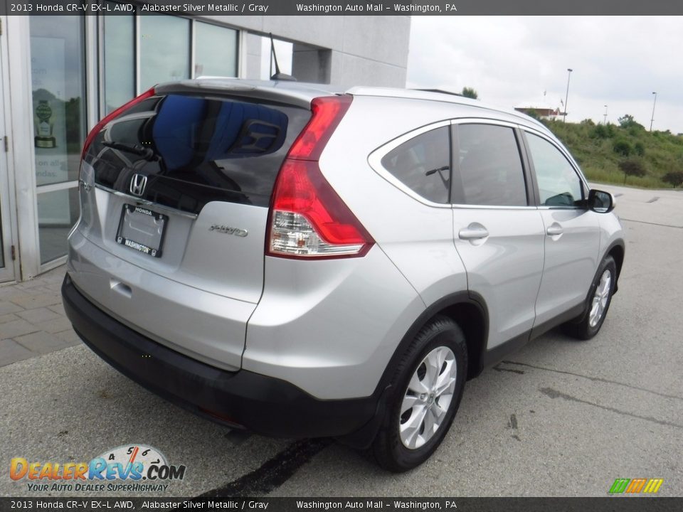 2013 Honda CR-V EX-L AWD Alabaster Silver Metallic / Gray Photo #9