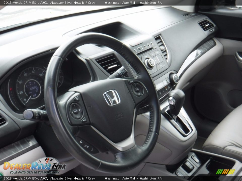 2013 Honda CR-V EX-L AWD Alabaster Silver Metallic / Gray Photo #12