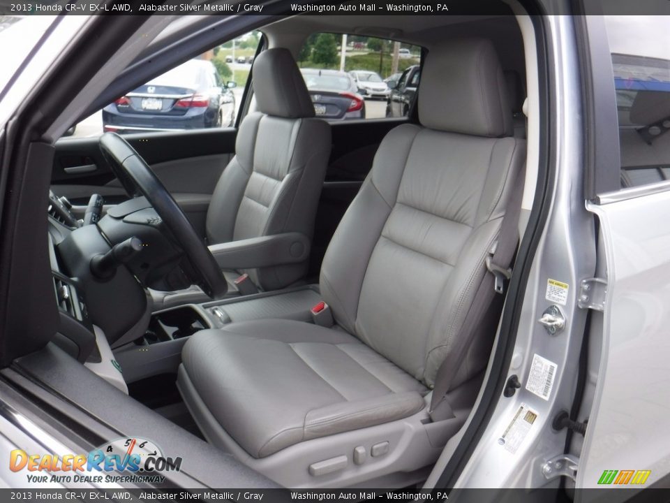 2013 Honda CR-V EX-L AWD Alabaster Silver Metallic / Gray Photo #13