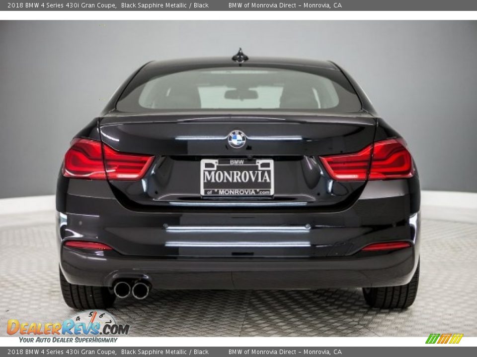 2018 BMW 4 Series 430i Gran Coupe Black Sapphire Metallic / Black Photo #4