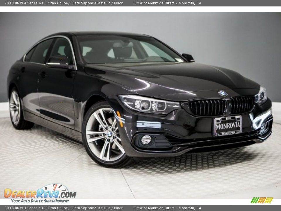 2018 BMW 4 Series 430i Gran Coupe Black Sapphire Metallic / Black Photo #12