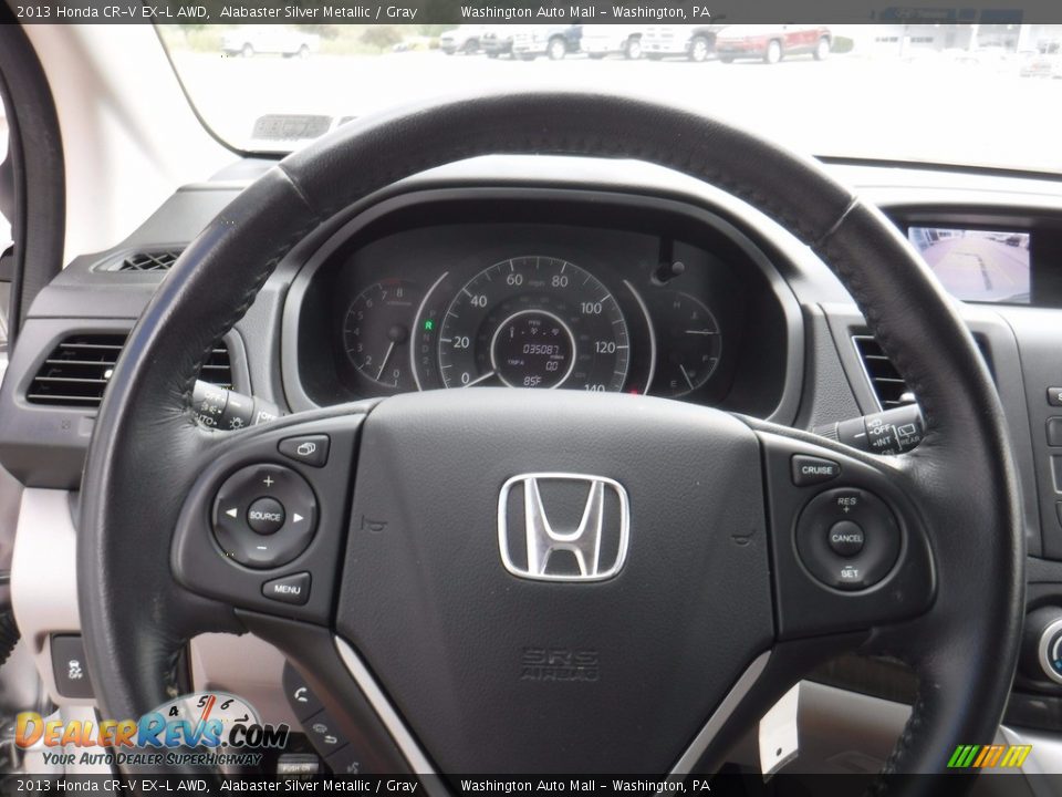 2013 Honda CR-V EX-L AWD Alabaster Silver Metallic / Gray Photo #22