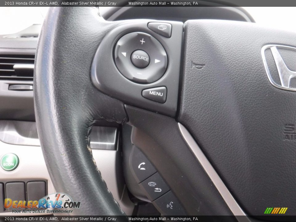 2013 Honda CR-V EX-L AWD Alabaster Silver Metallic / Gray Photo #23