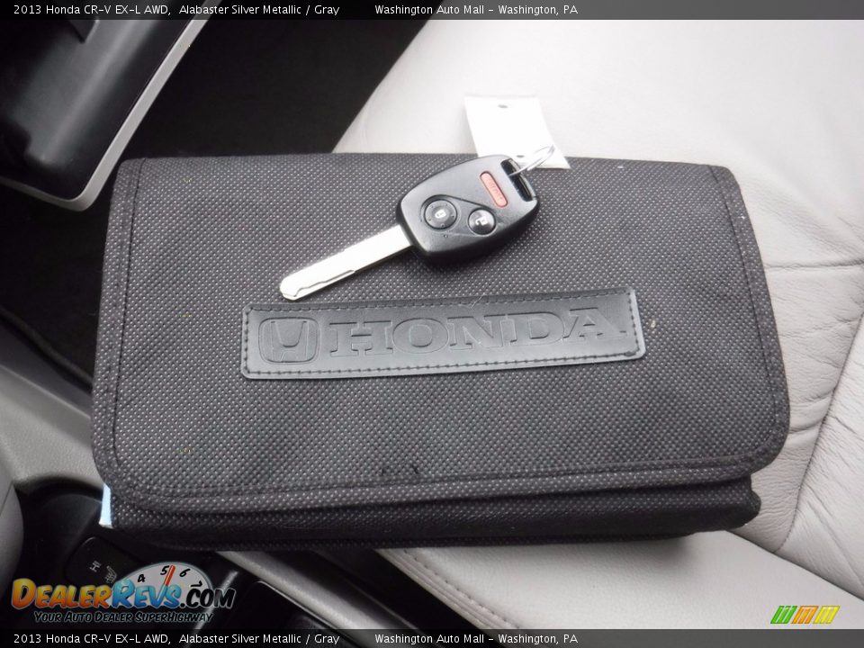 2013 Honda CR-V EX-L AWD Alabaster Silver Metallic / Gray Photo #28