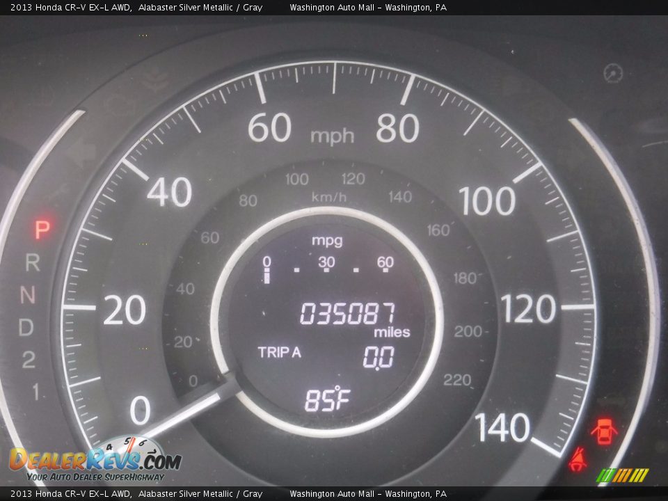 2013 Honda CR-V EX-L AWD Alabaster Silver Metallic / Gray Photo #30