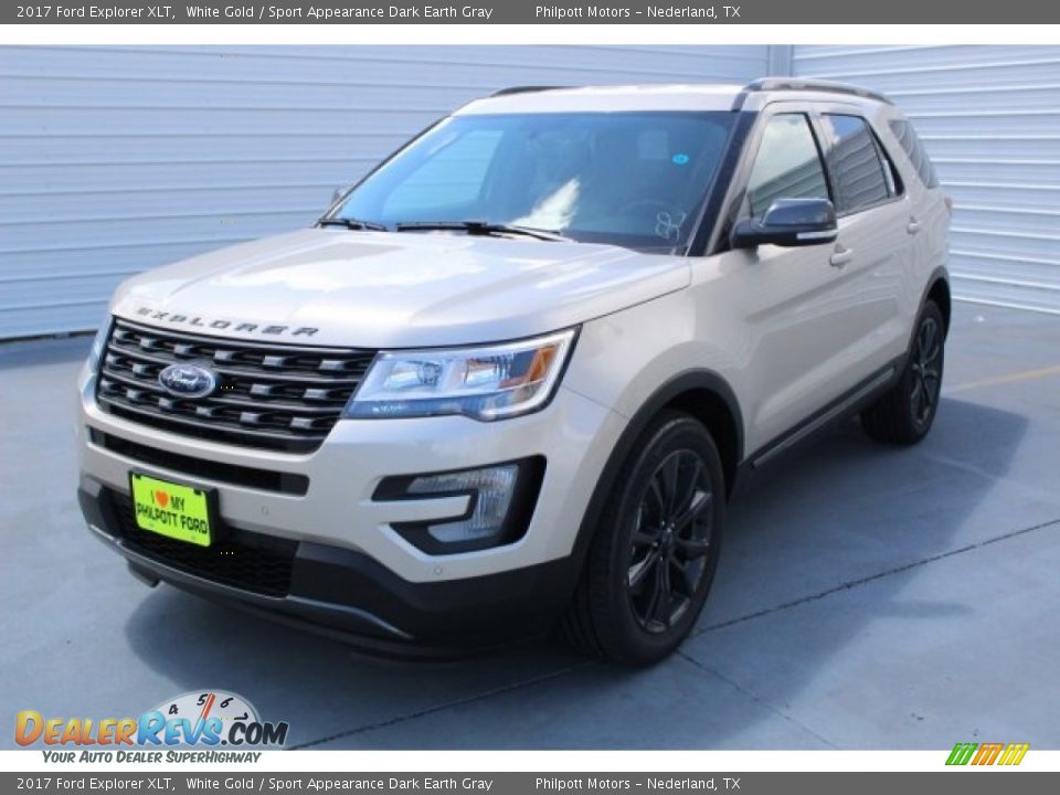 2017 Ford Explorer XLT White Gold / Sport Appearance Dark Earth Gray Photo #3