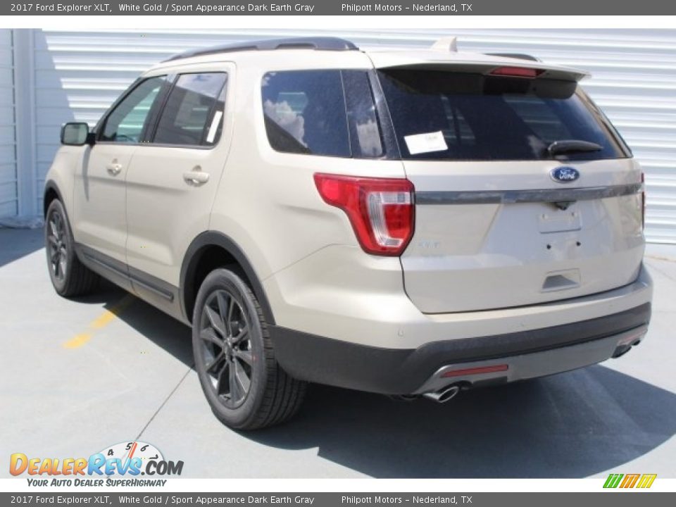 2017 Ford Explorer XLT White Gold / Sport Appearance Dark Earth Gray Photo #5