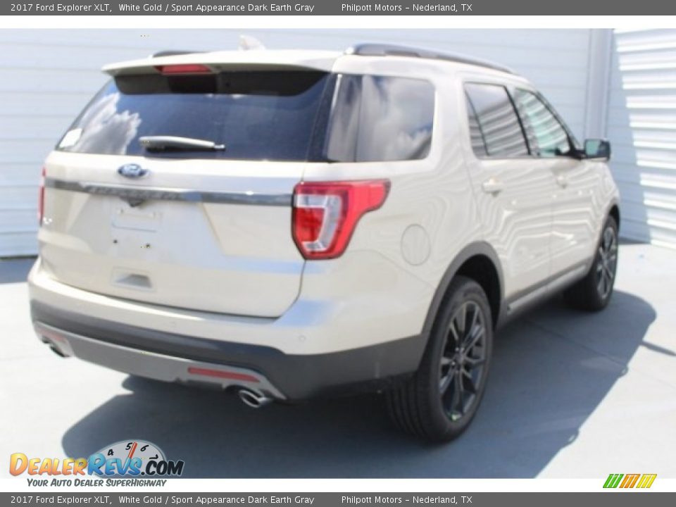 2017 Ford Explorer XLT White Gold / Sport Appearance Dark Earth Gray Photo #7