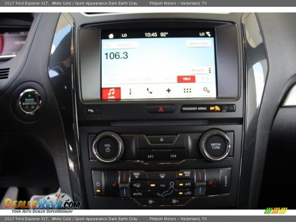 2017 Ford Explorer XLT White Gold / Sport Appearance Dark Earth Gray Photo #15