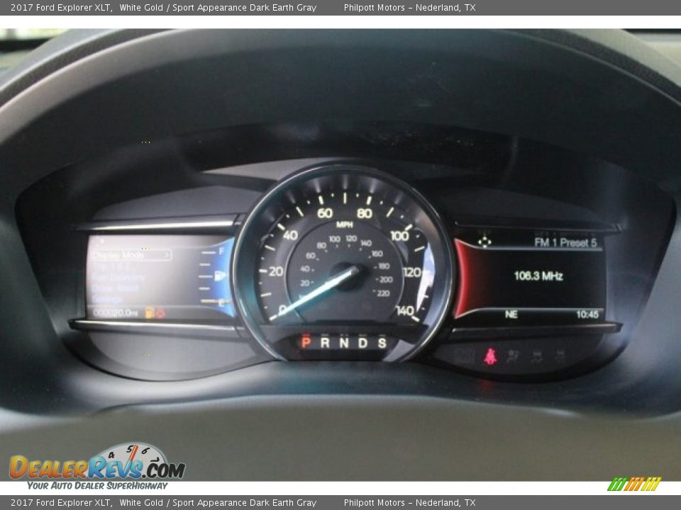 2017 Ford Explorer XLT White Gold / Sport Appearance Dark Earth Gray Photo #21