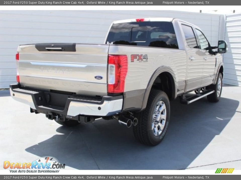 2017 Ford F250 Super Duty King Ranch Crew Cab 4x4 Oxford White / King Ranch Mesa Antique Java Photo #8