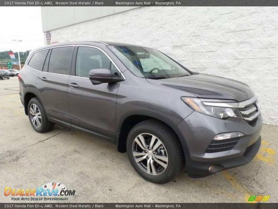 2017 Honda Pilot EX-L AWD Modern Steel Metallic / Black Photo #1