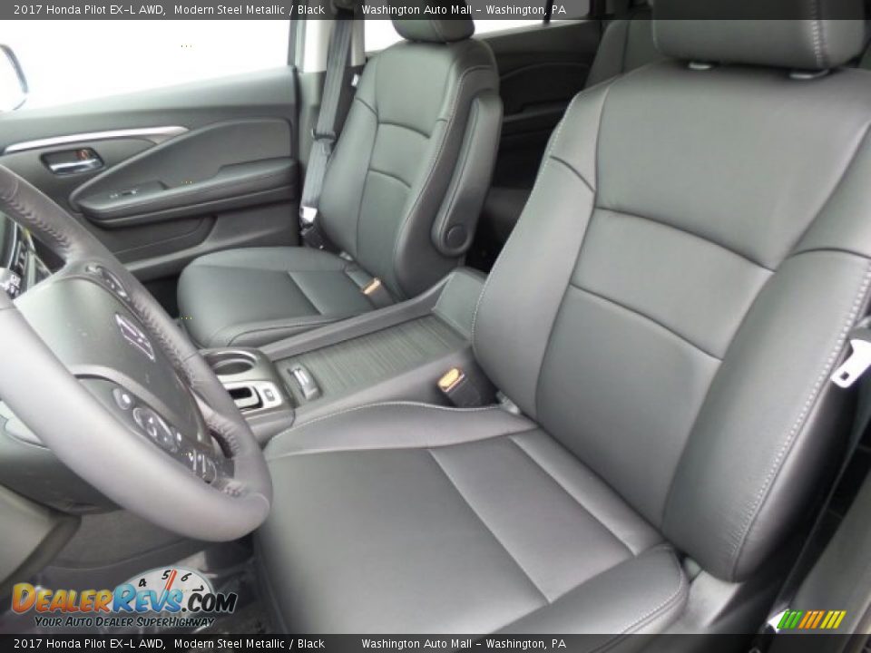 2017 Honda Pilot EX-L AWD Modern Steel Metallic / Black Photo #10