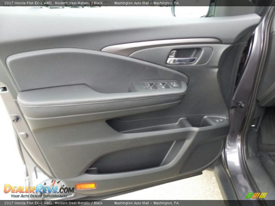 2017 Honda Pilot EX-L AWD Modern Steel Metallic / Black Photo #14