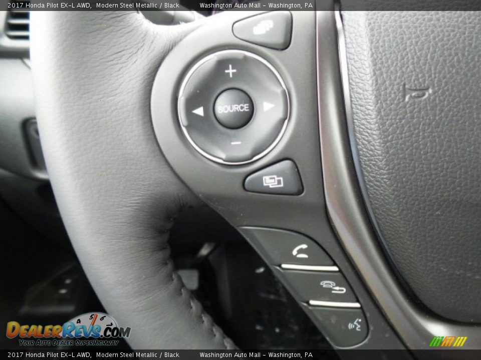 2017 Honda Pilot EX-L AWD Modern Steel Metallic / Black Photo #21