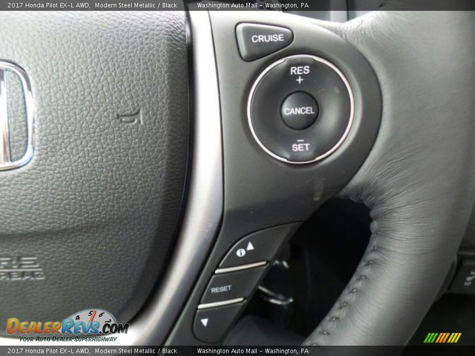 2017 Honda Pilot EX-L AWD Modern Steel Metallic / Black Photo #23