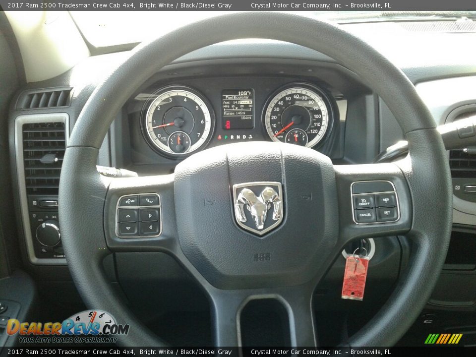 2017 Ram 2500 Tradesman Crew Cab 4x4 Bright White / Black/Diesel Gray Photo #14