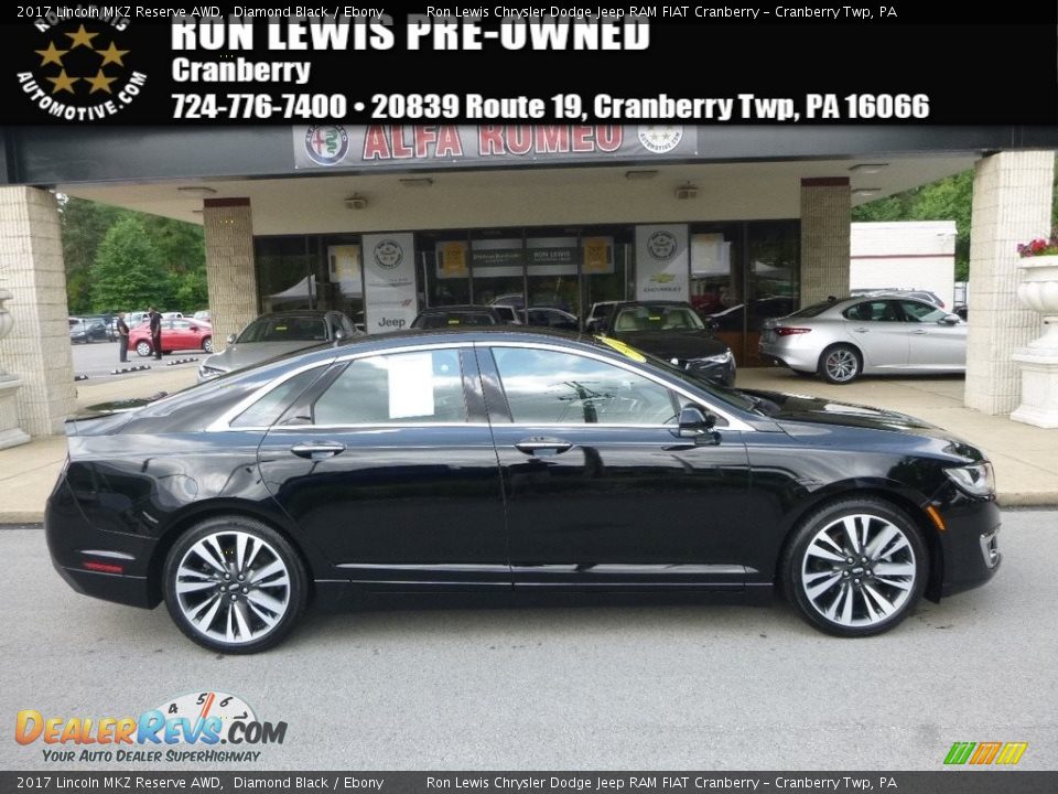2017 Lincoln MKZ Reserve AWD Diamond Black / Ebony Photo #1