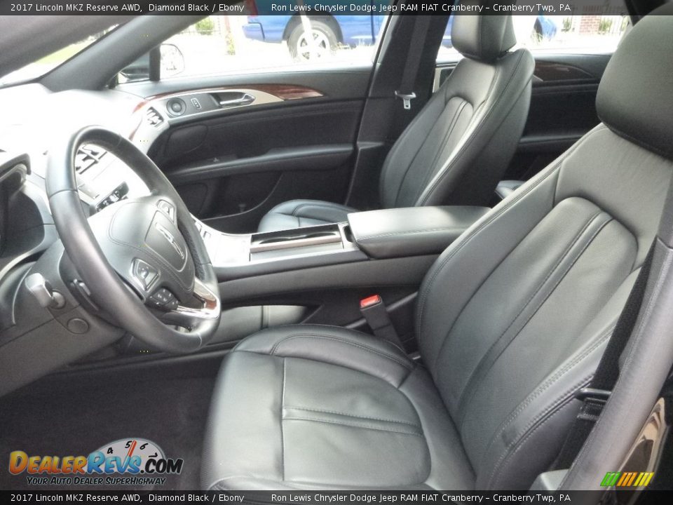 Ebony Interior - 2017 Lincoln MKZ Reserve AWD Photo #14