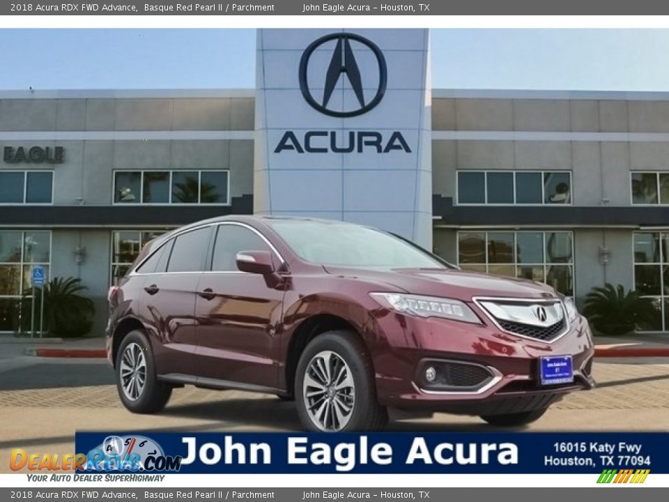 2018 Acura RDX FWD Advance Basque Red Pearl II / Parchment Photo #1