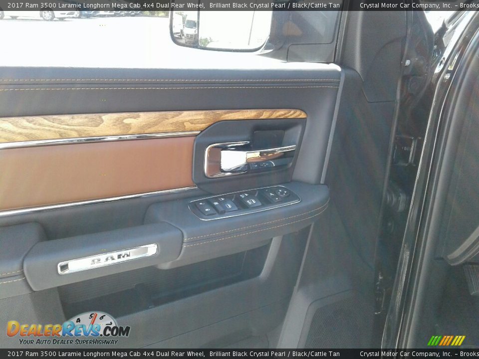 2017 Ram 3500 Laramie Longhorn Mega Cab 4x4 Dual Rear Wheel Brilliant Black Crystal Pearl / Black/Cattle Tan Photo #19