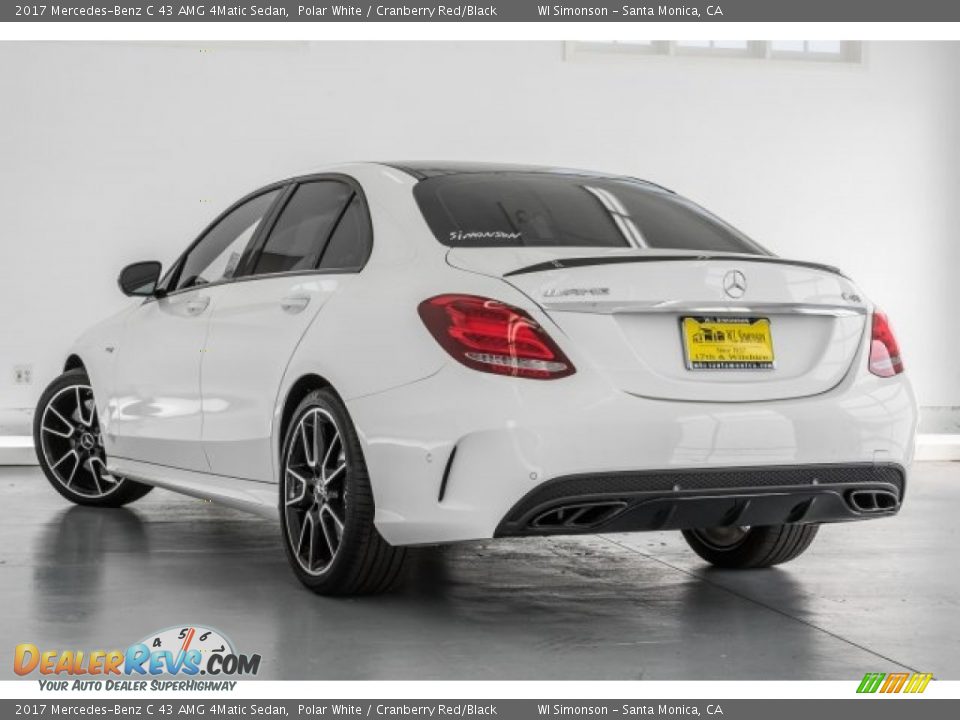 2017 Mercedes-Benz C 43 AMG 4Matic Sedan Polar White / Cranberry Red/Black Photo #3