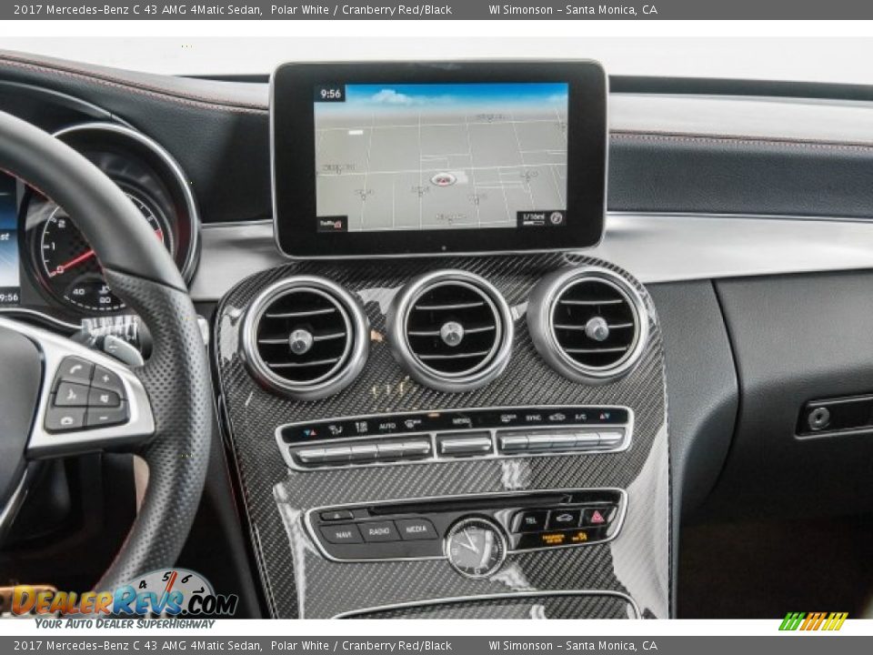 2017 Mercedes-Benz C 43 AMG 4Matic Sedan Polar White / Cranberry Red/Black Photo #5