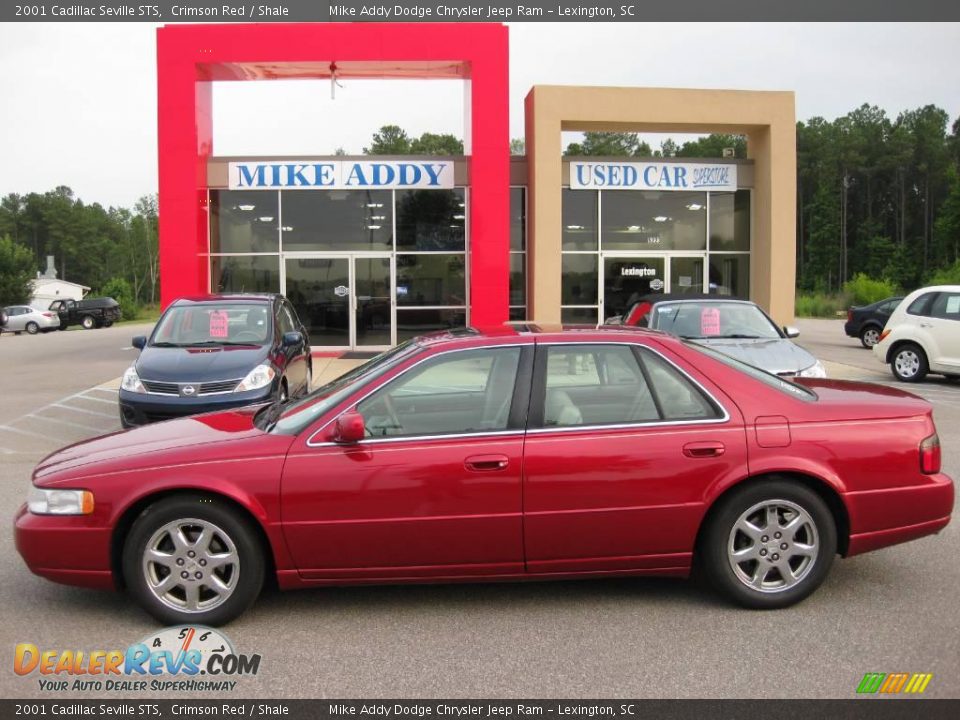 2001 Cadillac Seville STS Crimson Red / Shale Photo #2