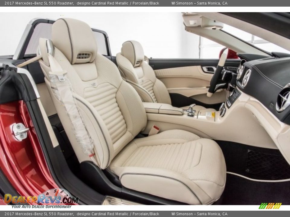 2017 Mercedes-Benz SL 550 Roadster designo Cardinal Red Metallic / Porcelain/Black Photo #2