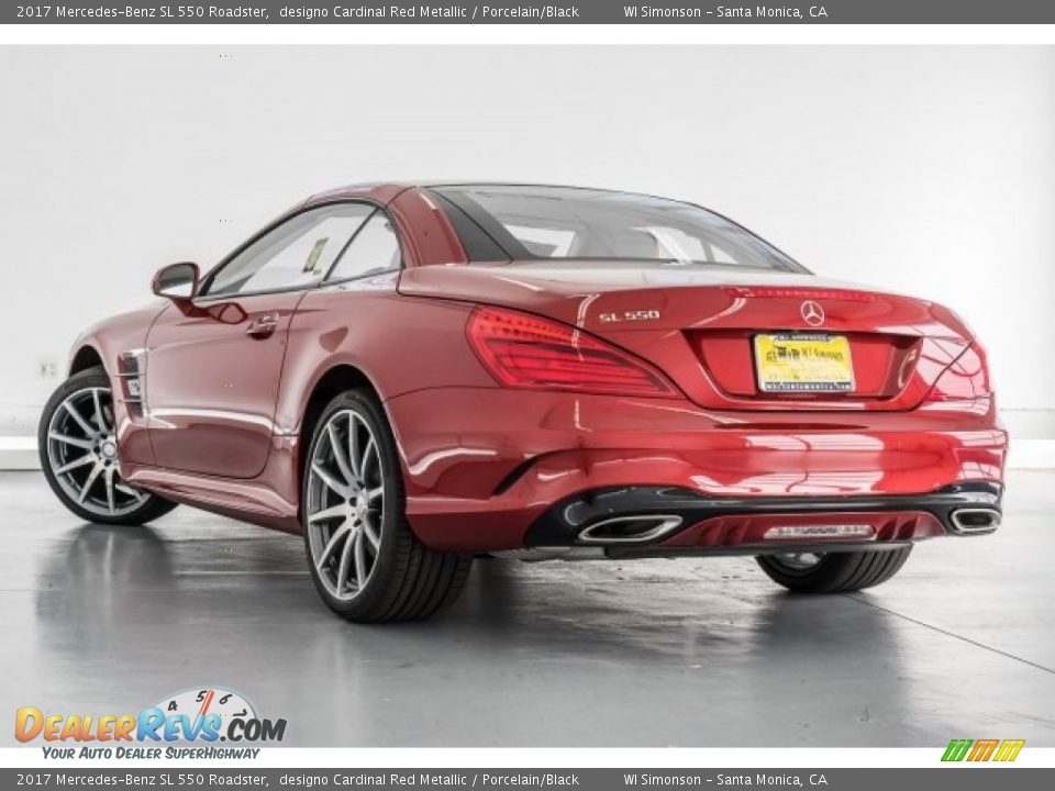 2017 Mercedes-Benz SL 550 Roadster designo Cardinal Red Metallic / Porcelain/Black Photo #3