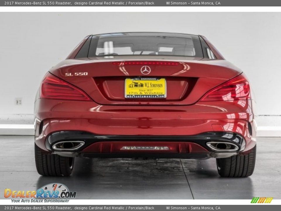 2017 Mercedes-Benz SL 550 Roadster designo Cardinal Red Metallic / Porcelain/Black Photo #4