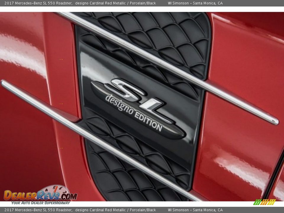 2017 Mercedes-Benz SL 550 Roadster designo Cardinal Red Metallic / Porcelain/Black Photo #8