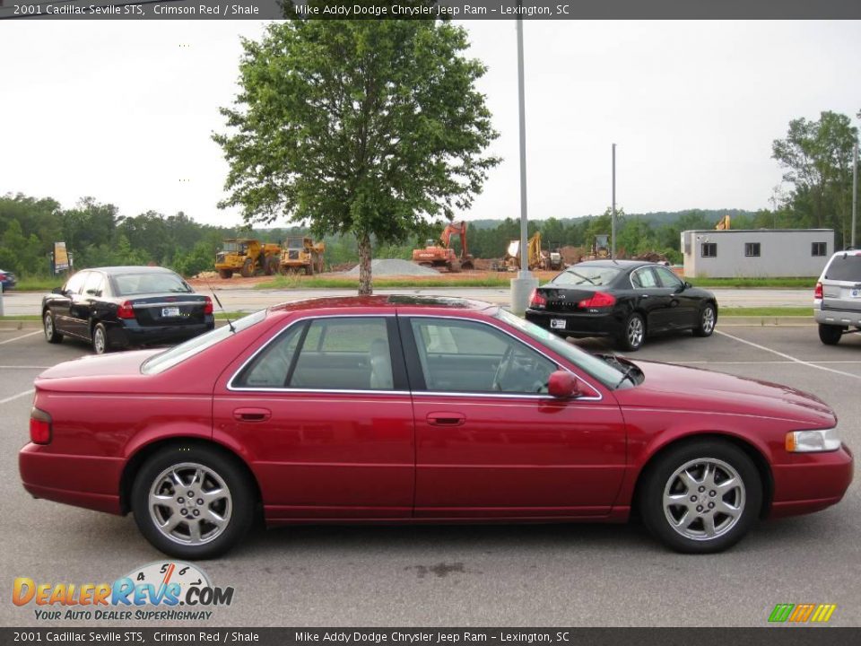 2001 Cadillac Seville STS Crimson Red / Shale Photo #4