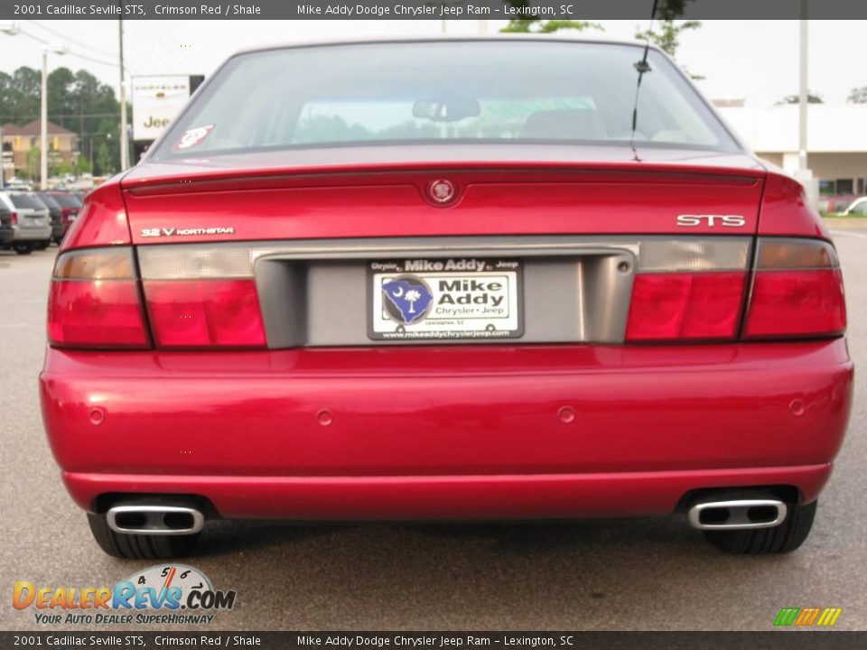 2001 Cadillac Seville STS Crimson Red / Shale Photo #6