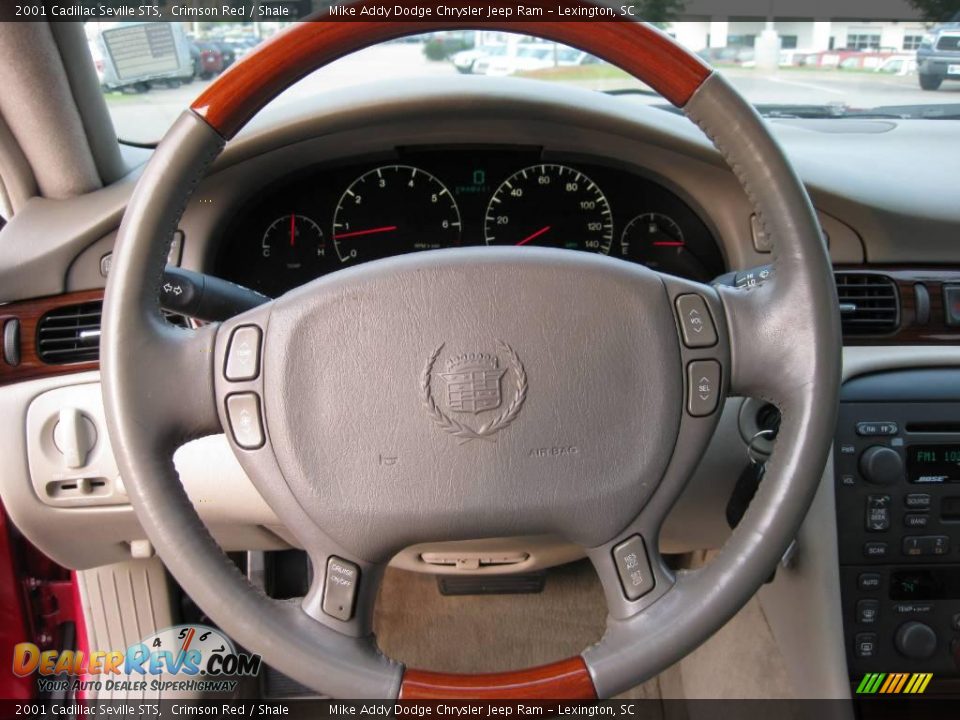 2001 Cadillac Seville STS Crimson Red / Shale Photo #10